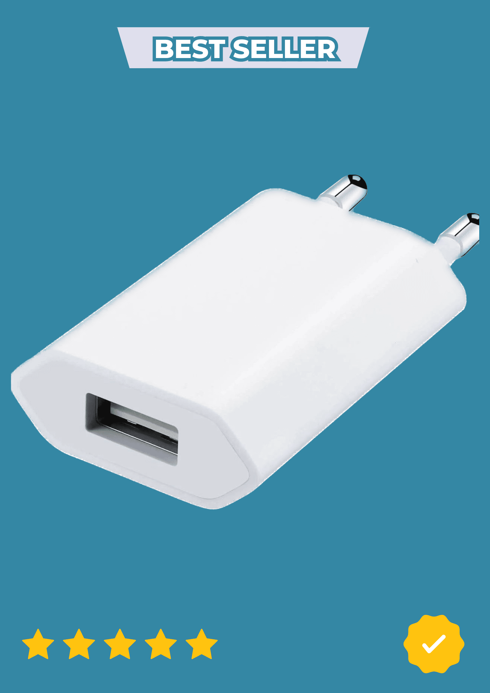 Adaptateur Secteur USB Blanc – Chargeur Mural Compact pour Smartphone & Tablette